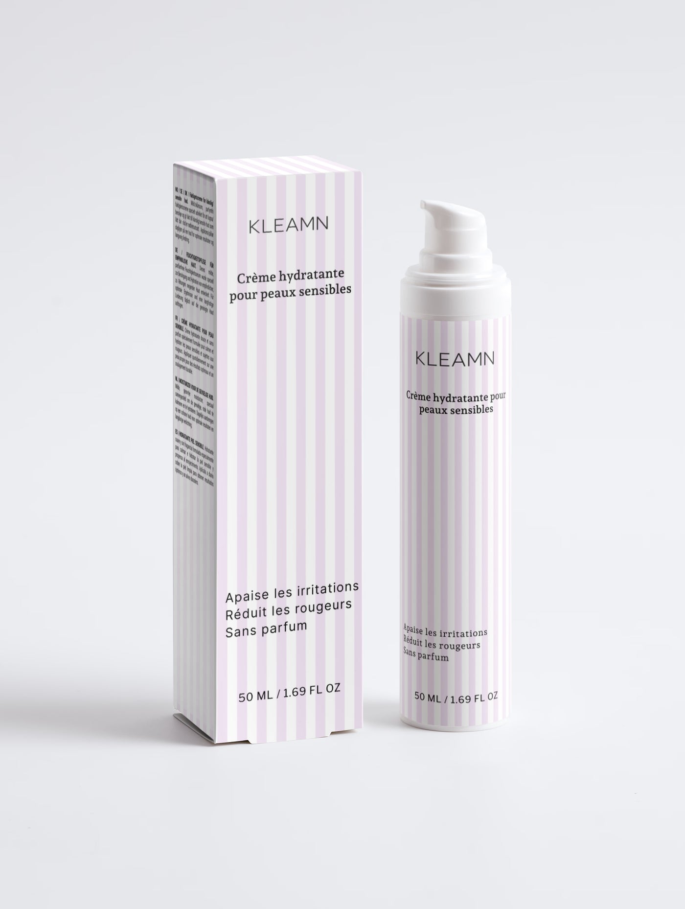 Crème hydratante pour peaux sensibles, sans parfum